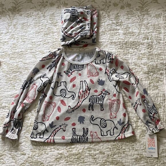 Carters Just one You Long Sleeve Pajama Set - Picture 2 of 9